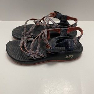 Chaco ZX/2 Boost Strap Sandals Women 8 Blue Aztec Straps Toe Ring Classic Shoe